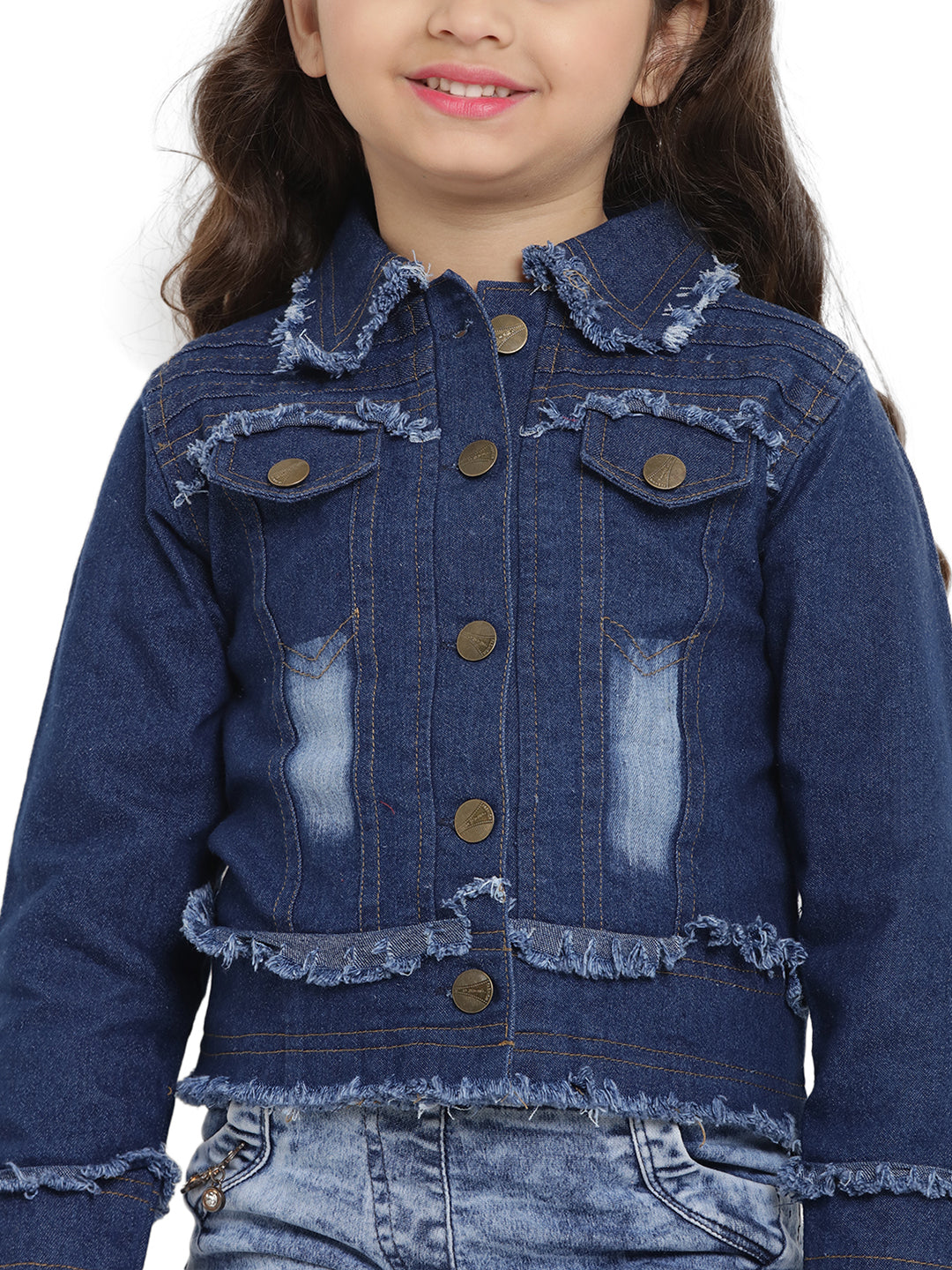Buy Aarika Girls Blue Color Patch Denim Jacket Online at Best Prices in  India - JioMart.