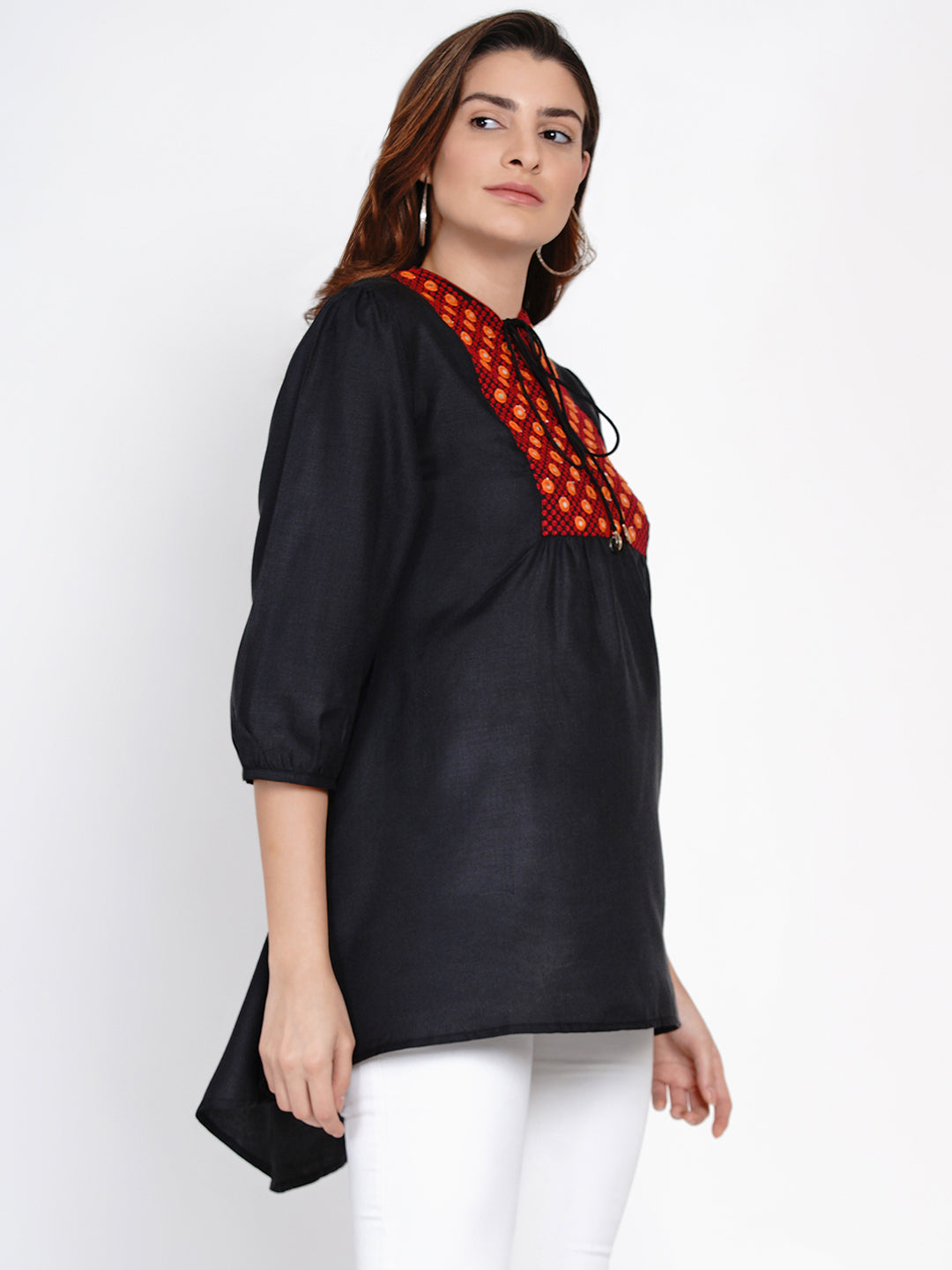 Bhama Couture Black Embroidered Tunic