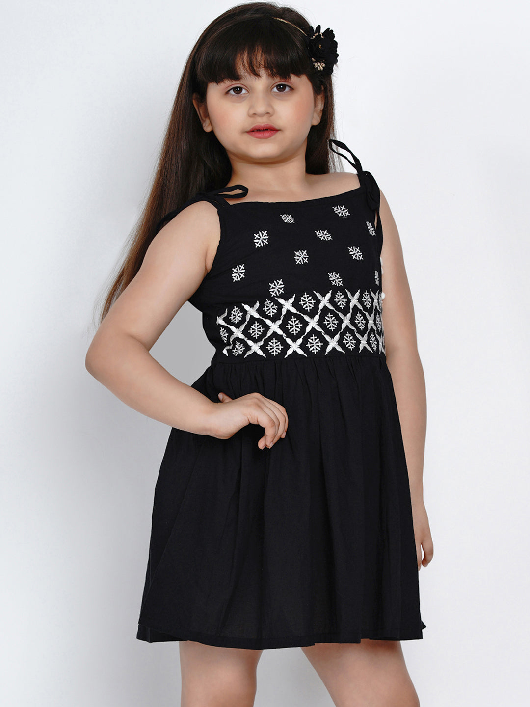 Stylish New Fashion Black Round Off_White Frock & Dress for Baby Girls –  The Venutaloza Store
