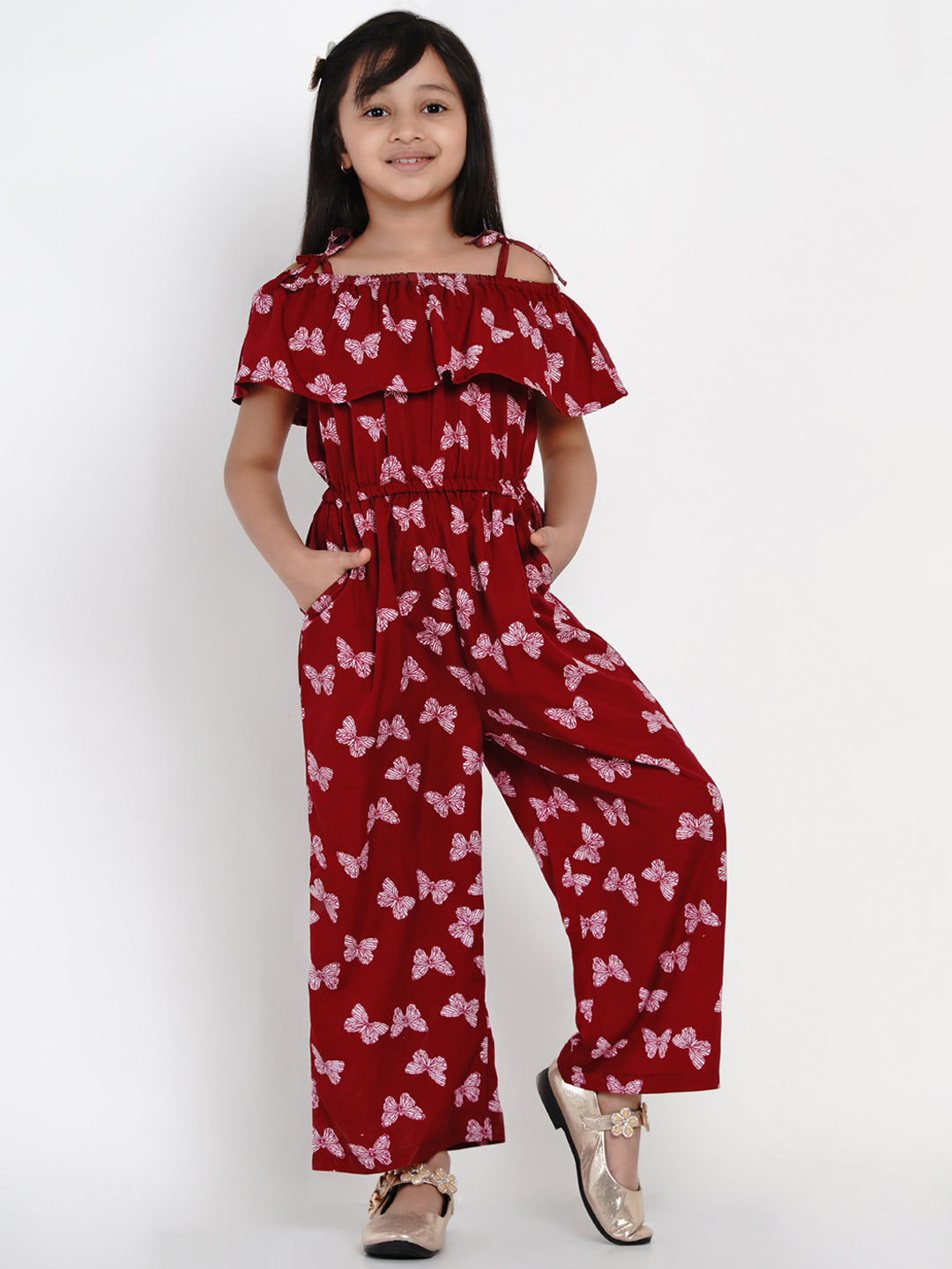 Bitiya By Bhama Maroon Jumpsuit