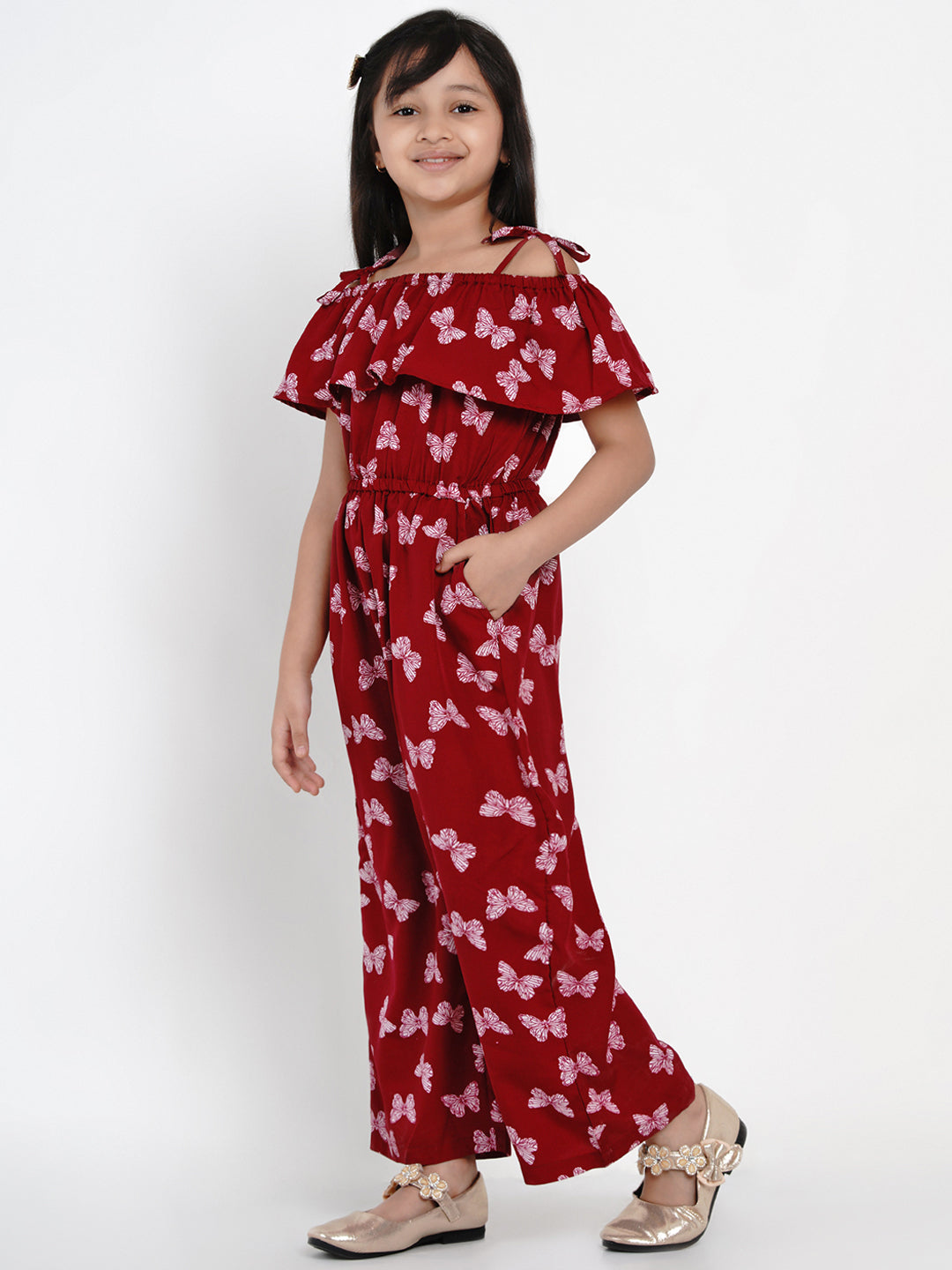 Bitiya By Bhama Maroon Jumpsuit