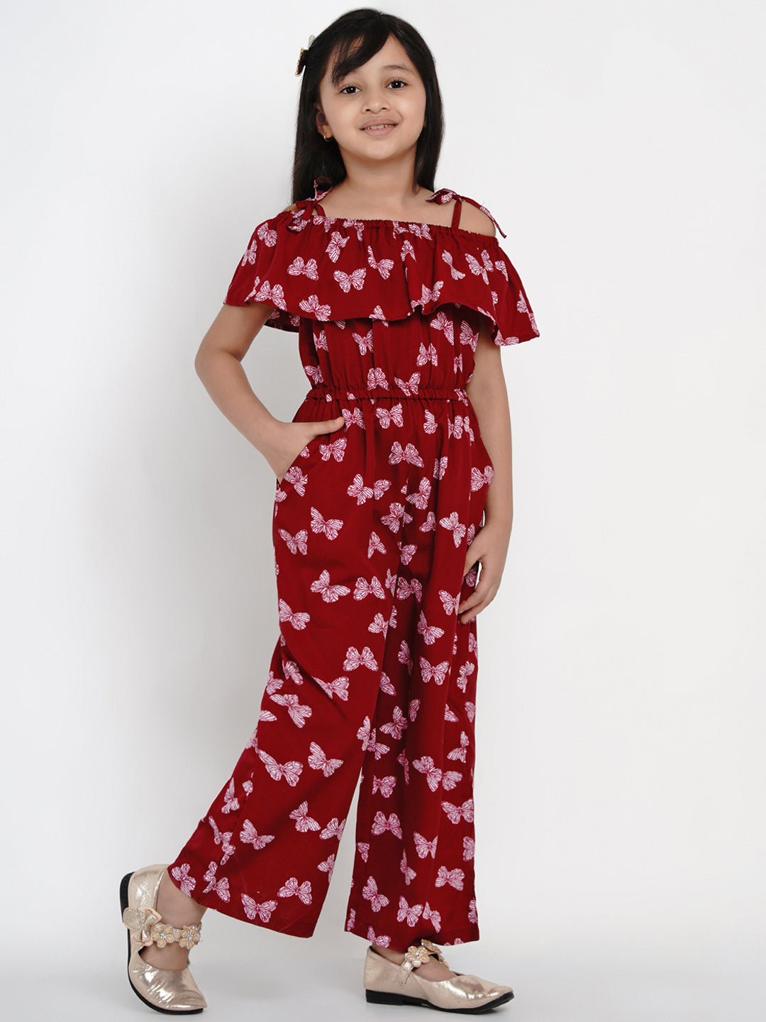 Bitiya By Bhama Maroon Jumpsuit