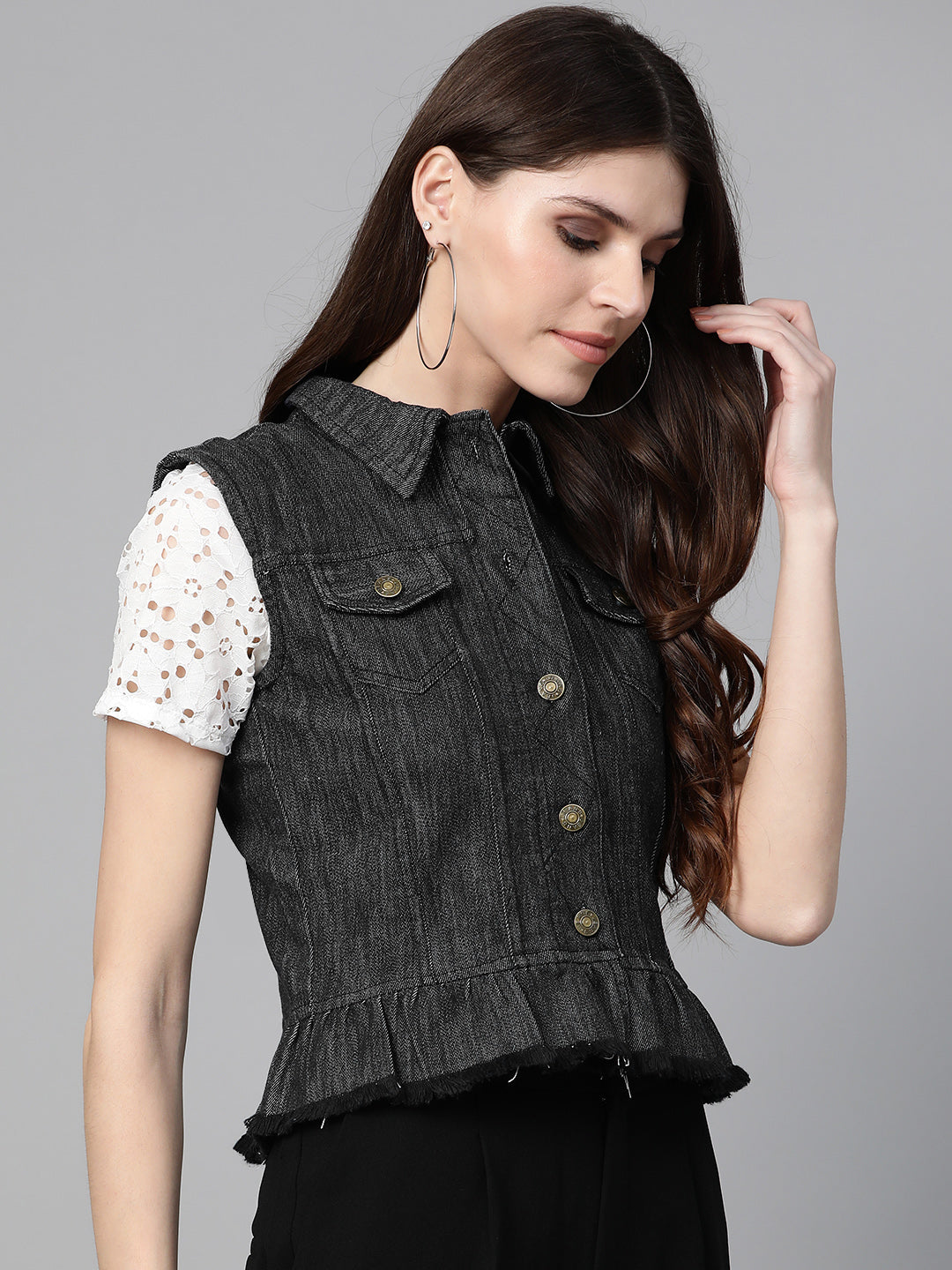 Osome Full Sleeve Self Design Women Denim Jacket - Buy Osome Full Sleeve  Self Design Women Denim Jacket Online at Best Prices in India | Flipkart.com