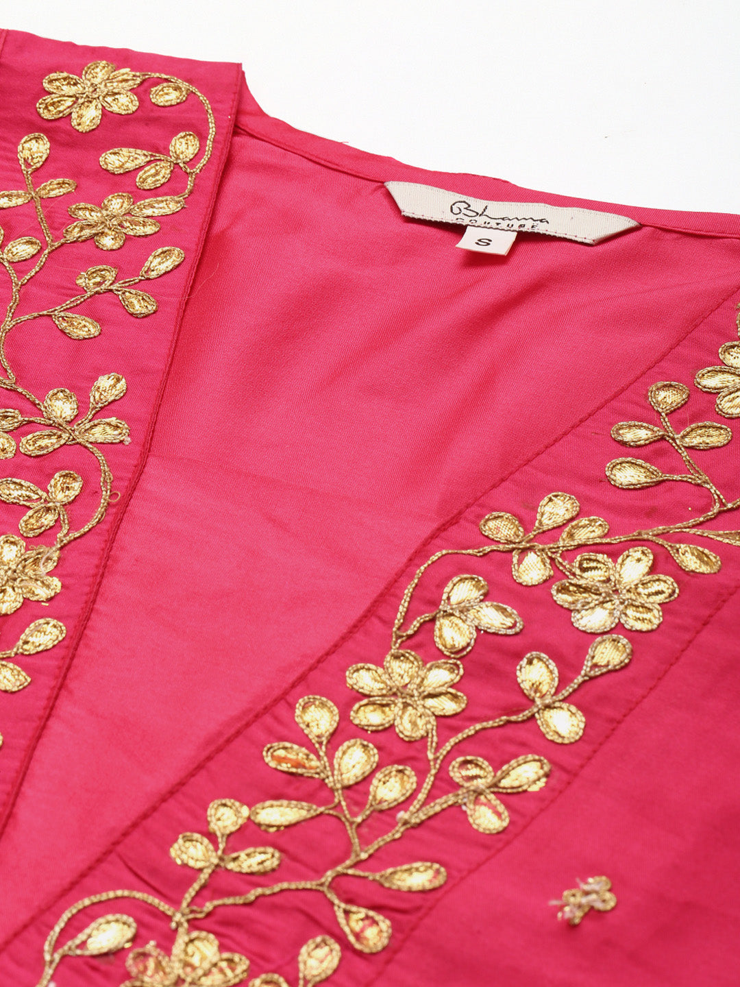 Pink Yoke Design Kurta & Skirt With Dupatta