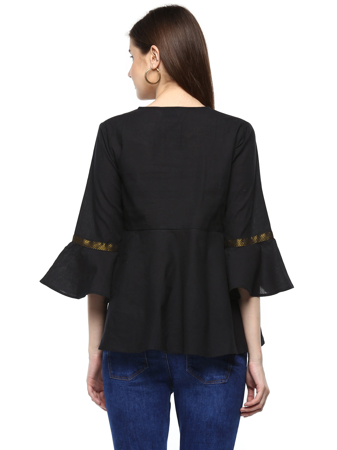 Bhama Couture Black Solid Top