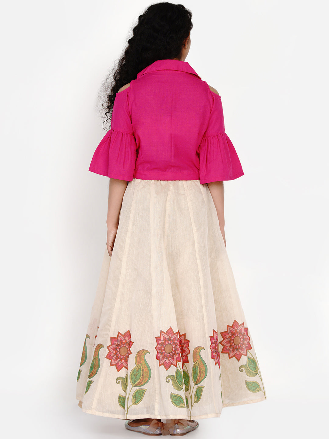 Buy SCAKHI Pink Floral Print Shirt With Lehenga Skirt for Women's Online @  Tata CLiQ