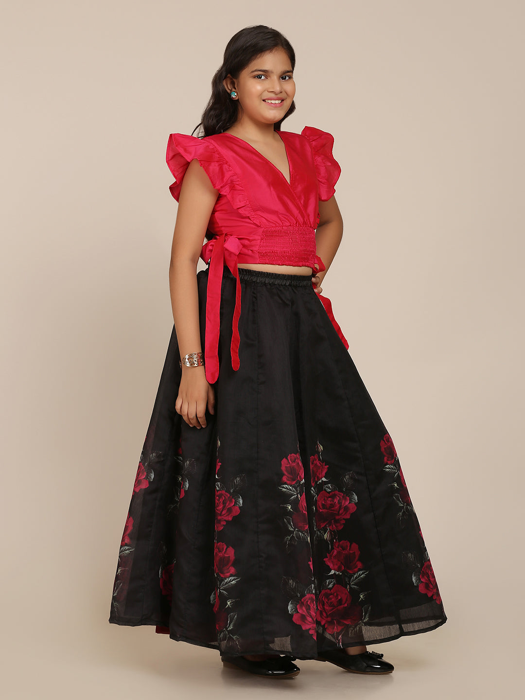 Buy Girls Tabby Silk Printed Readymade Lehenga Choli | Fashion Dream