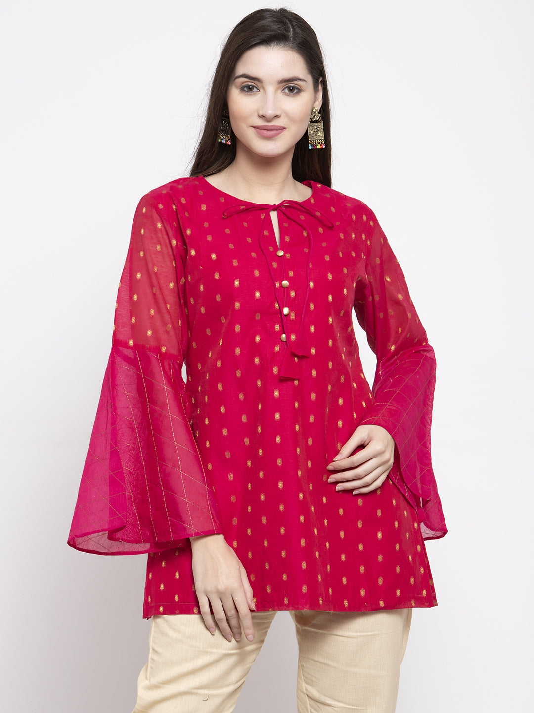 Bhama Couture Pink Ethnic Tunic